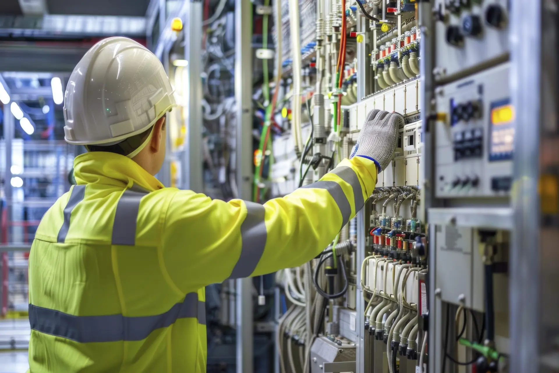 Variable-frequency drives and PLC cabinet